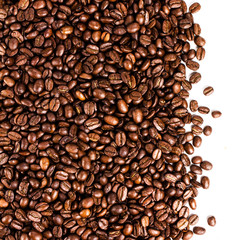 Coffee beans  background or texture closeup. Coffee concept.