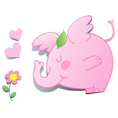pink baby elephant