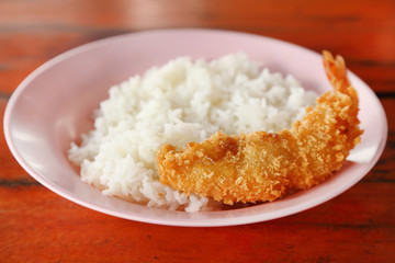 rice and shrimp fritter