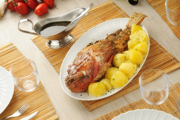 Pesce al forno con patate