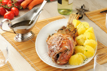 Pesce al forno con patate