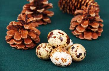 some quail eggs.