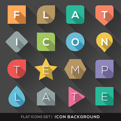 Geometric Shapes background for Flat Icons Set