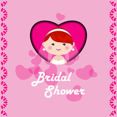 Bridal shower/wedding invitation template.