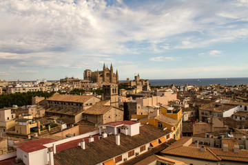 Fototapeta na wymiar Panorama of Palma de Mallorca.