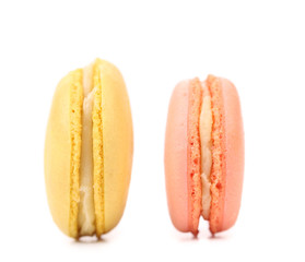 Two various macaron cakes.