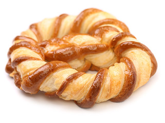 Freshly fancy pretzel baked.