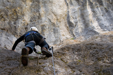 Bergsteiger in den Alpen