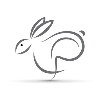 Vector logo hare