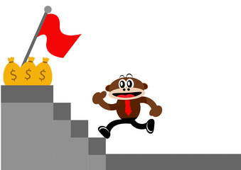 Cartoon Monkey in Business Themes