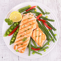 salmon and vegetable