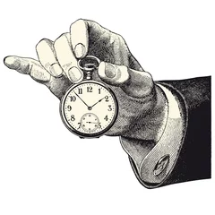 Fotobehang Main d'homme tenant une montre © lynea