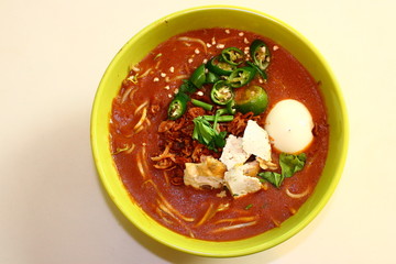 Naklejka premium Mee Rebus, Malay Noodle, Singapore local food Asia