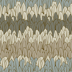Vector feather seamless pattern