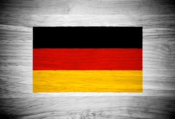 Germany flag on wood texture