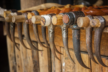 a group of elephant hook.