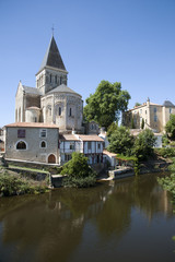 Fototapeta na wymiar Church of St Sauveur at Mareuil sur Lay in France