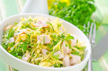 salad with chicken and cheese