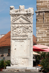 Fototapeta na wymiar Ptuj - Orfeusz Słoweńskie placu pomnik
