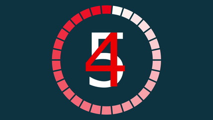 motion animation of a countdown timer