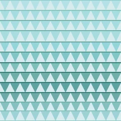 Store enrouleur tamisant Zigzag Motif géométrique sans couture avec triangle turquoise