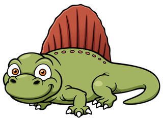 Vector illustration of dinosaur dimetrodon