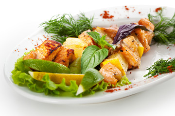 Skewered Salmon