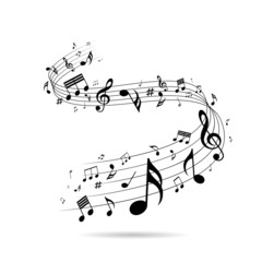 Musical notes design, vector illustration