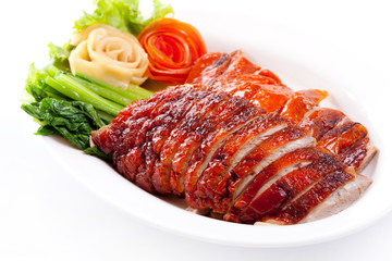 Roasted duck and vegetables, Chinese style