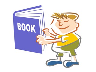 Book kid - illustration