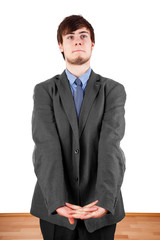 Young businessman in thinking