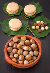 Macaroons with hazelnuts