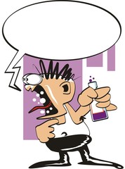 Drunk and crazy man
