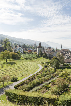 Altstadt von Zug, Aussichtspunkt Guggi mit Spazierweg