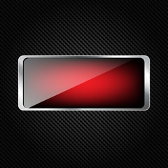 Metallic background with carbon texture and speech bubble