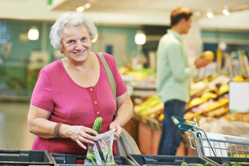adult woman shopping vegetables