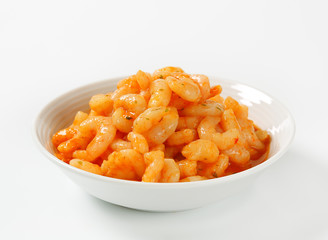 Shrimps with spicy sauce