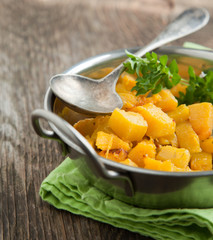 Baked pumpkin with herbs