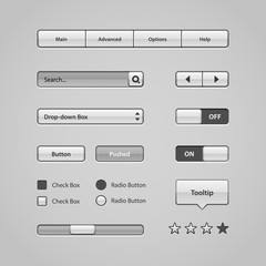 Clean Light User Interface Controls