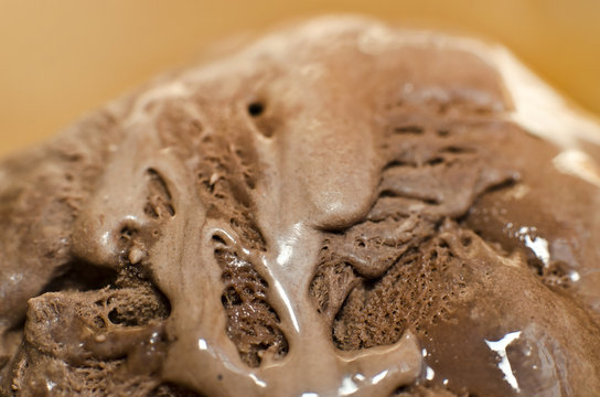 Cocoa and chocolate ice cream detailed surface