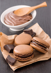 Macaroons with chocolate