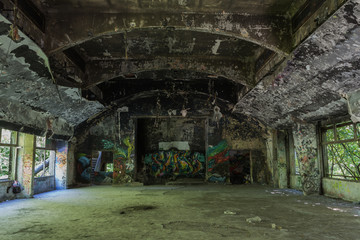 cinema in an abandonned hospital