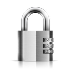 Steel Closed Isolated Padlock. Eps10 vector illustration
