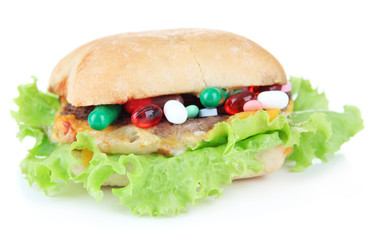 Conceptual image for nutritional care:assorted vitamins and