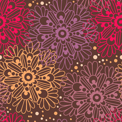 Cute floral seamless pattern