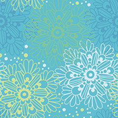 Cute floral seamless pattern