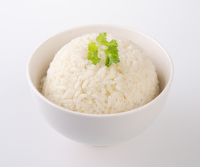 Rice isolated on white background