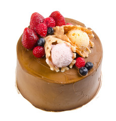 cake, Ice-cream cake on background