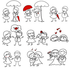 cartoon hand-drawn love character
