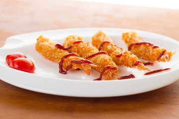 Fried prawns